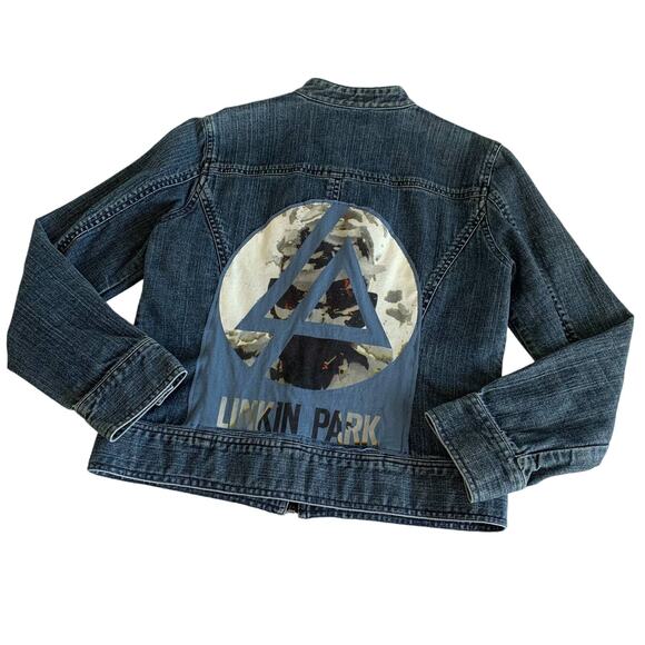 Via Penny Lane Reworked Apparel | Linkin Park Y2K Custom Denim Jacket - Picture 1 of 9